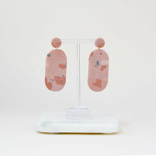 Load image into Gallery viewer, Mary #1 - Torn Terrazzo Collection - Deep Nude and Rose Gold - Drop Earrings
