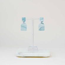 Load image into Gallery viewer, Poppy #1 - Inked Lines Collection - Pale Denim - Drop Earrings
