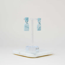 Load image into Gallery viewer, Poppy #1 - Inked Lines Collection - Pale Denim - Drop Earrings