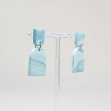 Load image into Gallery viewer, Poppy #1 - Inked Lines Collection - Pale Denim - Drop Earrings