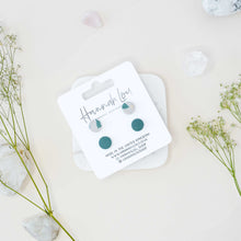 Load image into Gallery viewer, Double Stud Pack - Classic Stud #1 - Dove Grey and Muted Teal - Stud Earrings