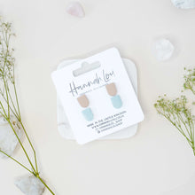 Load image into Gallery viewer, Double Stud Pack - Mini Meg #1 - Sandstorm and Pale Denim - Stud Earrings