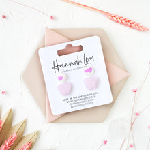 Load image into Gallery viewer, Double Stud Pack - Classic Stud #1 + May #2 - White and Violet Mist - Stud Earrings