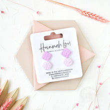 Load image into Gallery viewer, Double Stud Pack - Winifred #1 + Florence #2 - Wisteria Powder and Violet Mist - Stud Earrings