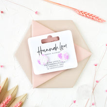 Load image into Gallery viewer, Classic Stud #2 - Dimpled Torn Collection - White and Many Shades of Violet - Stud Earrings