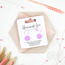 Load image into Gallery viewer, Double Stud Pack - Emma #1 + Florence #2 - White and Lenurple - Stud Earrings