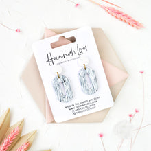 Load image into Gallery viewer, Elizabeth #1 - Strobed Collection - Monochrome - Drop Earrings