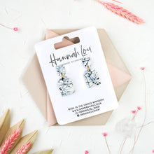 Load image into Gallery viewer, Poppy #1 - Labyrinth Collection - Monochrome - Drop Earrings