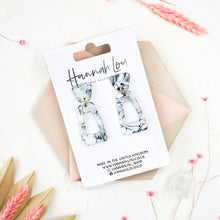 Load image into Gallery viewer, Celia #1 - Meandering Haze Collection - Monochrome - Drop Earrings