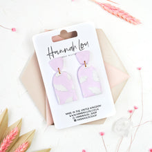 Load image into Gallery viewer, May #1 - In The Breeze Collection - Violet Mist and White - Drop Earrings