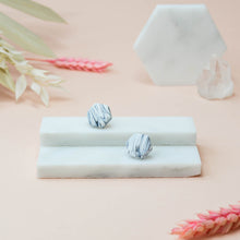 Load image into Gallery viewer, Florence #2 - Marbled Perplexity Collection - Monochrome - Stud Earrings