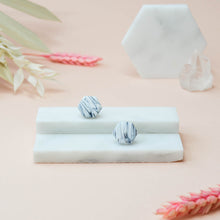 Load image into Gallery viewer, Florence #2 - Marbled Perplexity Collection - Monochrome - Stud Earrings
