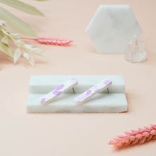 Load image into Gallery viewer, June #1 - Dimpled Torn Collection - White and Many Shades of Lilac - Stud Earrings
