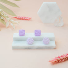 Load image into Gallery viewer, Double Stud Pack - Winifred #1 + Florence #2 - Wisteria Powder and Violet Mist - Stud Earrings