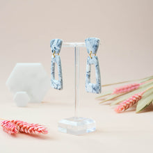 Load image into Gallery viewer, Celia #1 - Meandering Haze Collection - Monochrome - Drop Earrings