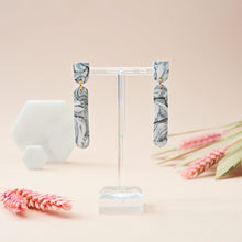 Load image into Gallery viewer, June #2 - Meandering Haze Collection - Monochrome - Drop Earrings