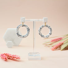 Load image into Gallery viewer, Jane #1 - Labyrinth Collection - Monochrome - Drop Earrings