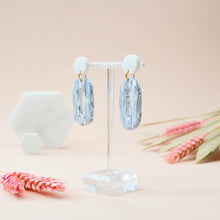 Load image into Gallery viewer, Elizabeth #1 - Strobed Collection - Monochrome - Drop Earrings