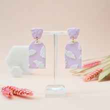 Load image into Gallery viewer, May #1 - In The Breeze Collection - Violet Mist and White - Drop Earrings
