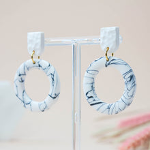 Load image into Gallery viewer, Jane #1 - Labyrinth Collection - Monochrome - Drop Earrings