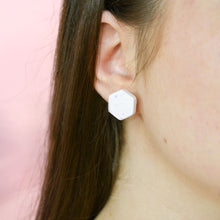 Load image into Gallery viewer, Florence #2 - Confetti Chaos Collection - Fairy Salt and Many Shades of Violet - Stud Earrings