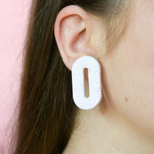 Load image into Gallery viewer, Elizabeth #2 - Confetti Chaos Collection - Fairy Salt and Many Shades of Lilac - Stud Earrings