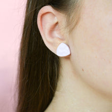 Load image into Gallery viewer, Double Stud Pack - Charlie #1 + Winifred #1 - Violet Mist and Wisteria Powder - Stud Earrings