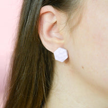 Load image into Gallery viewer, Florence #2 - Dimpled Dream Collection - Violet Mist - Stud Earrings