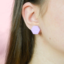 Load image into Gallery viewer, Double Stud Pack - Emma #1 + Florence #2 - White and Lenurple - Stud Earrings