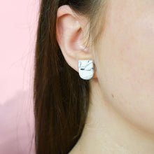 Load image into Gallery viewer, Double Stud Pack - Mini Meg #1 - Monochrome and White - Stud Earrings