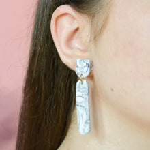 Load image into Gallery viewer, June #2 - Meandering Haze Collection - Monochrome - Drop Earrings