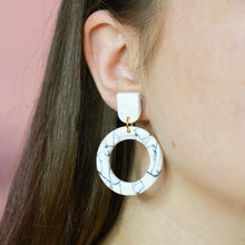 Load image into Gallery viewer, Jane #1 - Labyrinth Collection - Monochrome - Drop Earrings
